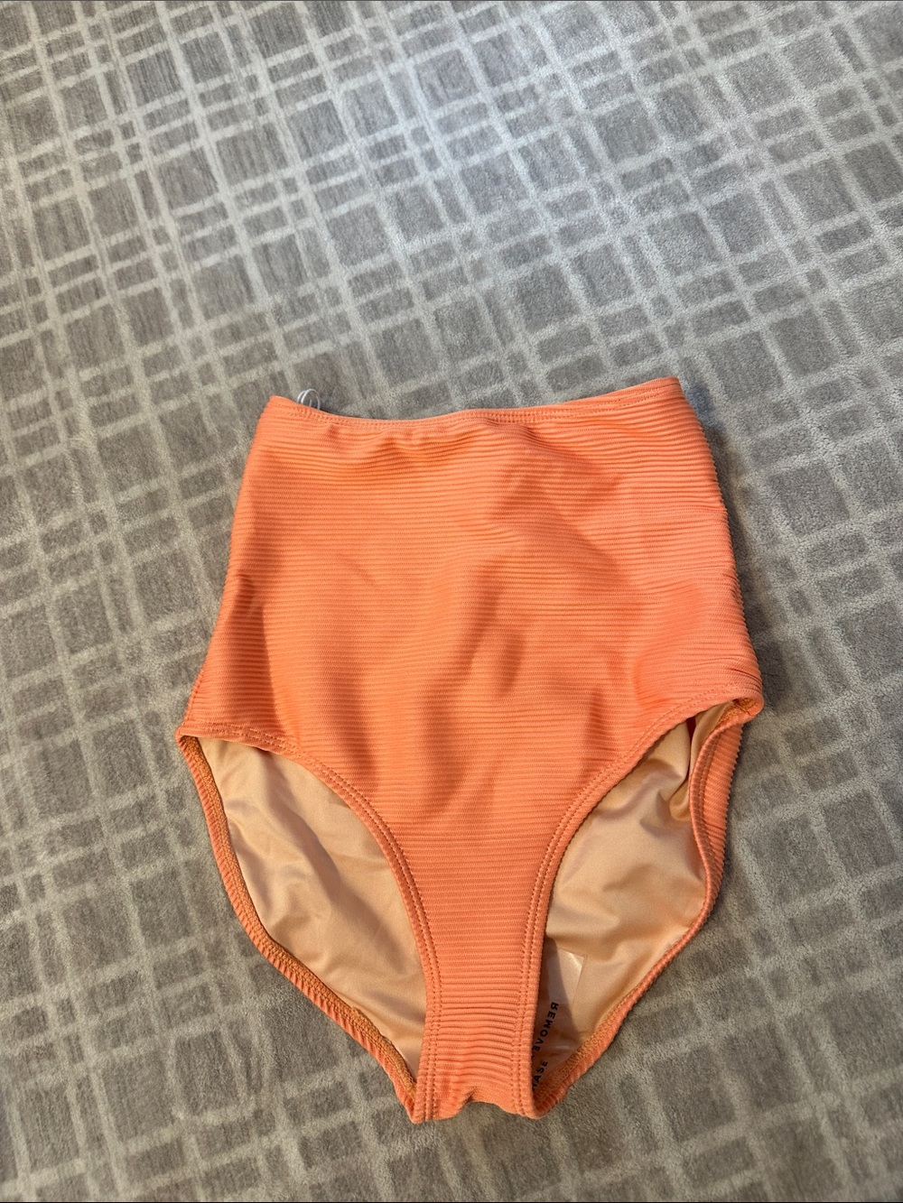 Livy and Kate XXS NWT High-Waist Orange Ribbed Swim Bottoms